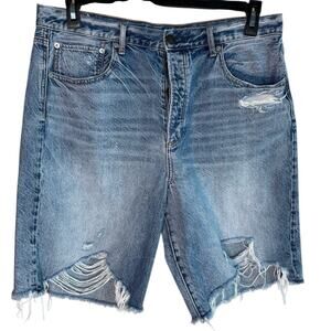 American eagle denim distressed shorts
